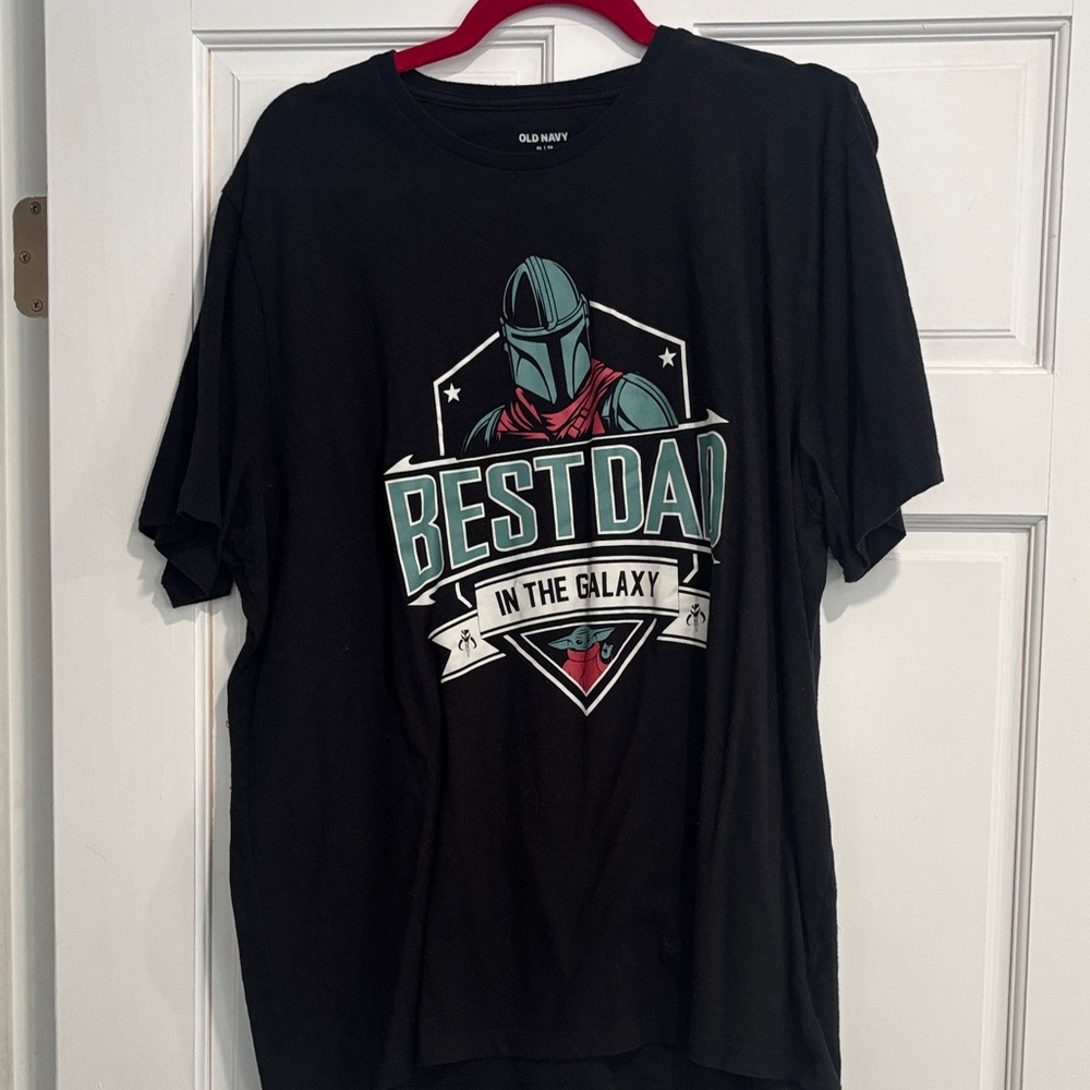Old Navy Black 'Best Dad in the Galaxy' Tee